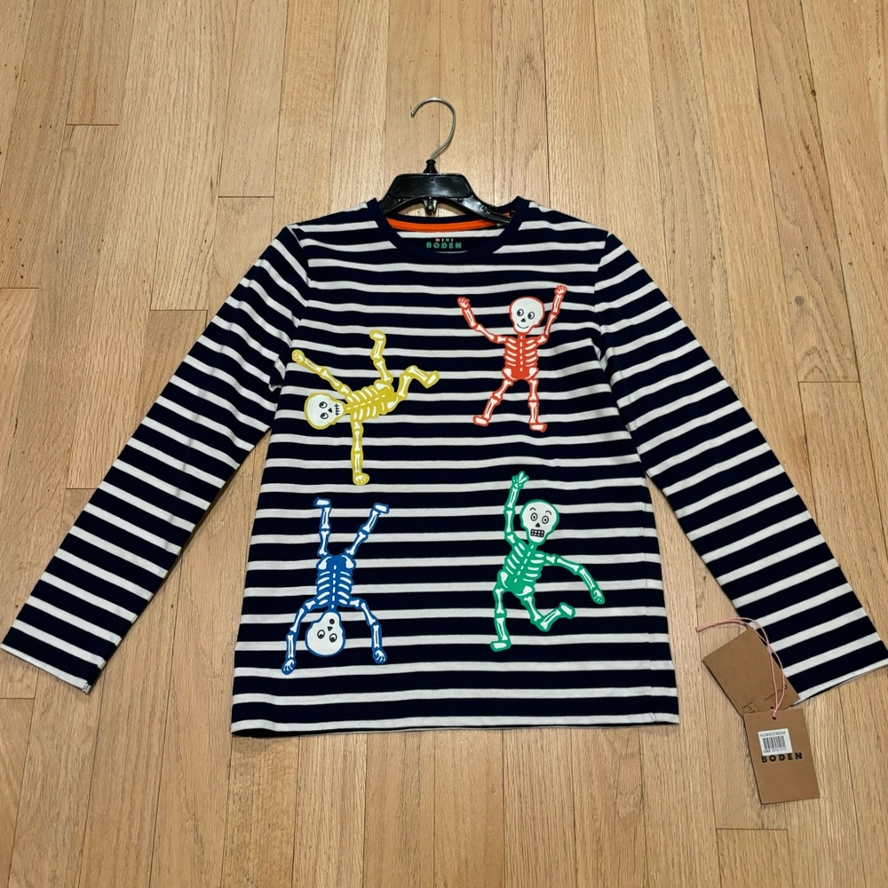 NWT Mini Boden Halloween LS Shirt